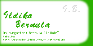 ildiko bernula business card